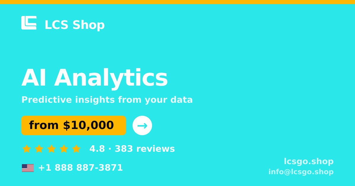 AI Analytics in the USA — from $10,000, rated 4.8/5 by 383 clients. LCS Shop.