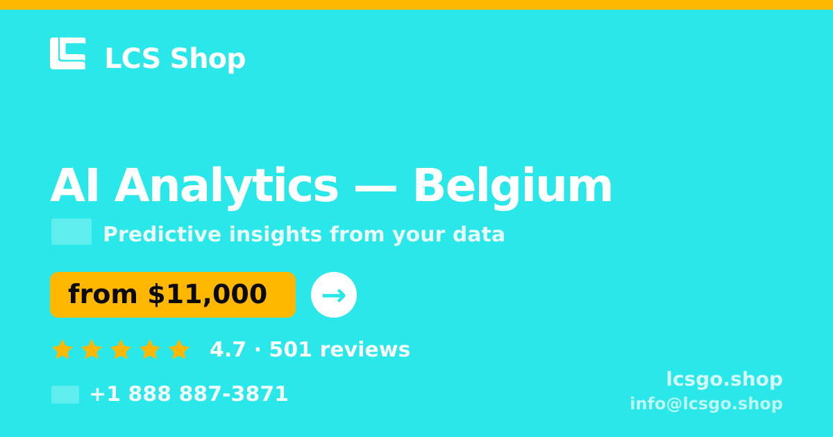 AI Analytics in Belgium — from $11,000, rated 4.7/5 by 501 clients. LCS Shop.