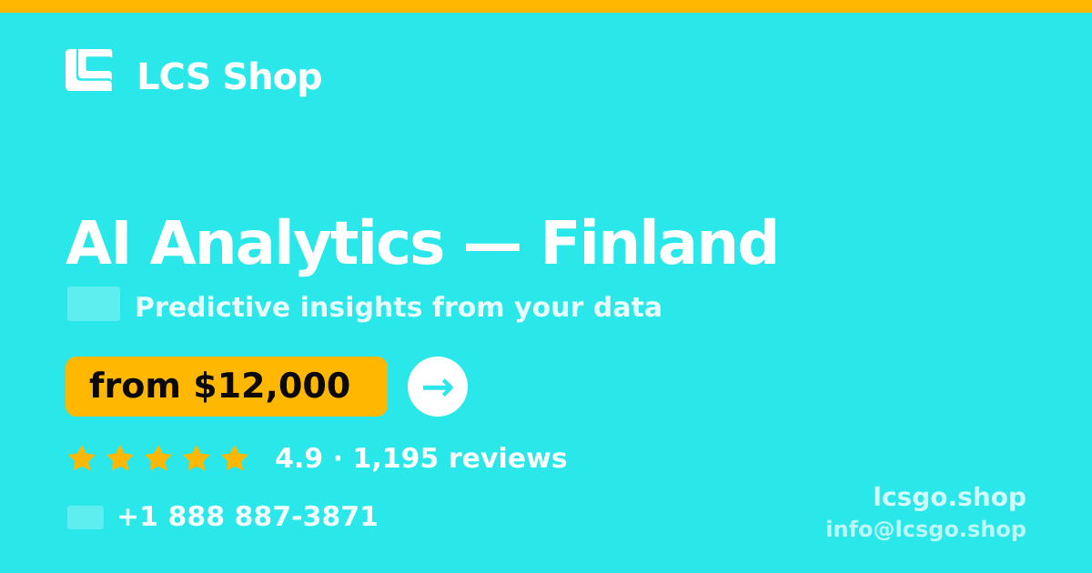 AI Analytics in Finland — from $12,000, rated 4.9/5 by 1195 clients. LCS Shop.