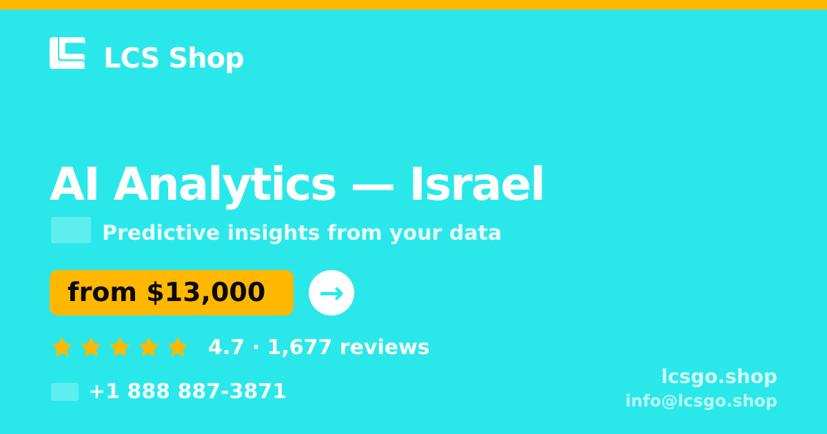 AI Analytics in Israel — from $13,000, rated 4.7/5 by 1677 clients. LCS Shop.