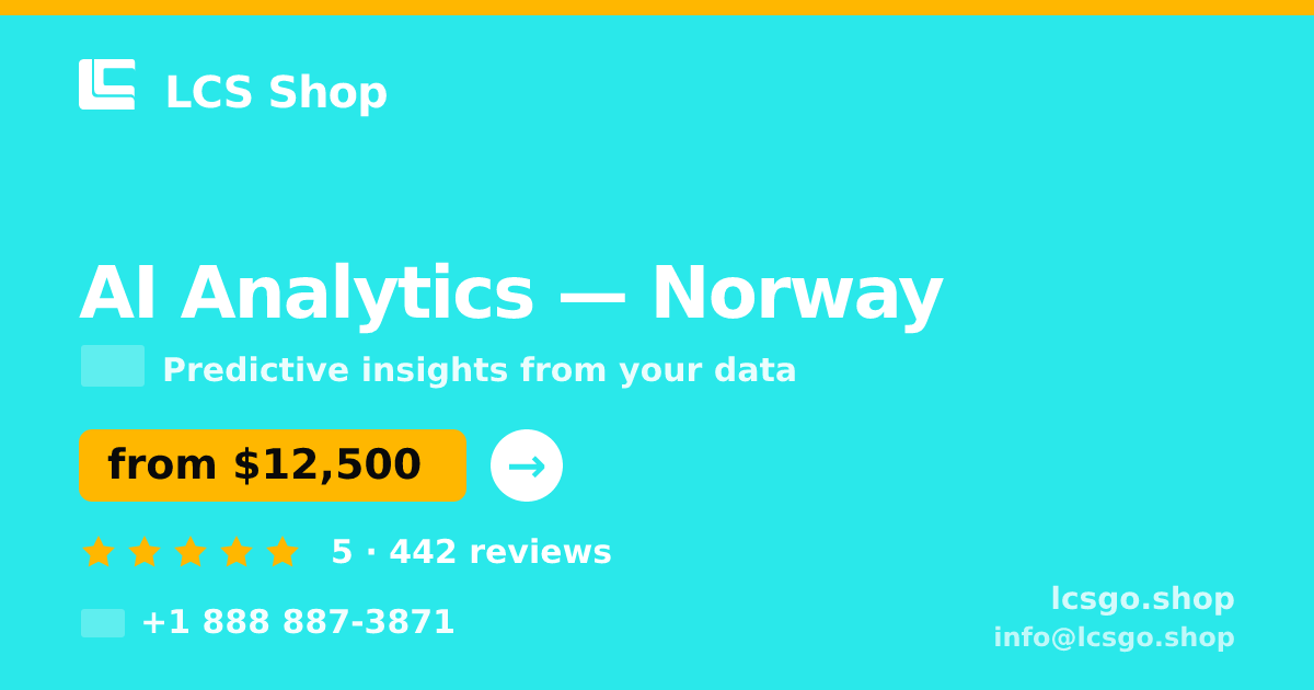 AI Analytics in Norway — from $12,500, rated 5/5 by 442 clients. LCS Shop.