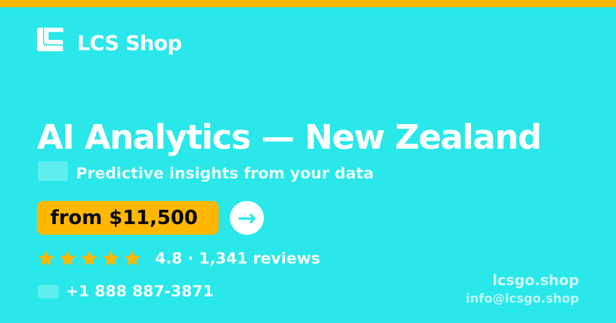 AI Analytics in New Zealand — from $11,500, rated 4.8/5 by 1341 clients. LCS Shop.