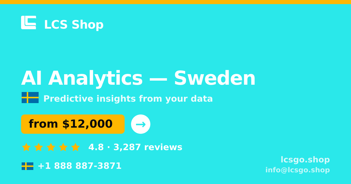 AI Analytics in Gothenburg — from $13,500, rated 4.7/5 by 2486 clients. LCS Shop.