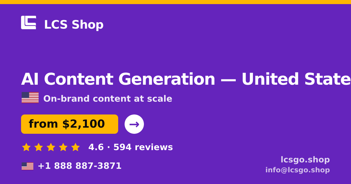 AI Content Generation in Denver — from $2,100/mo, rated 4.8/5 by 1176 clients. LCS Shop.
