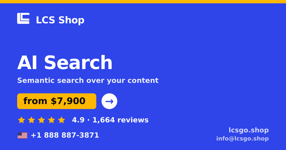 AI Search in the USA — from $7,900, rated 4.9/5 by 1664 clients. LCS Shop.