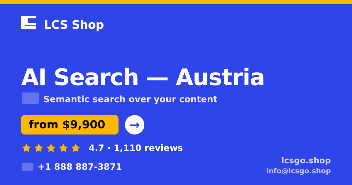 AI Search in Graz — from $11,000, rated 5/5 by 1280 clients. LCS Shop.