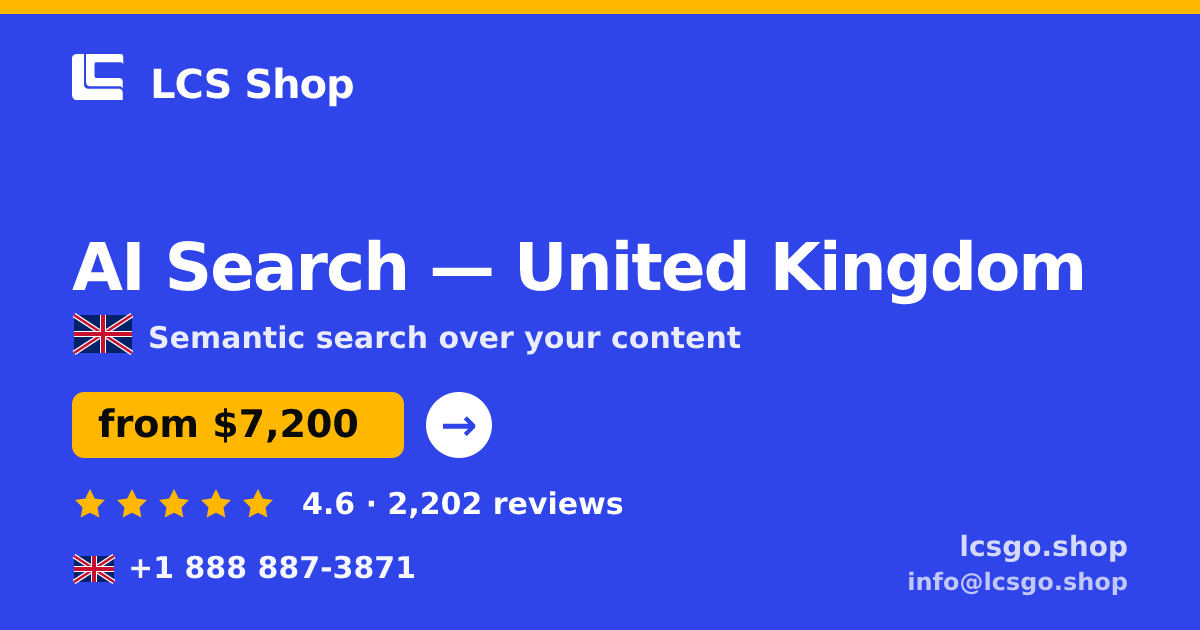 AI Search in Liverpool — from $9,300, rated 5/5 by 1917 clients. LCS Shop.