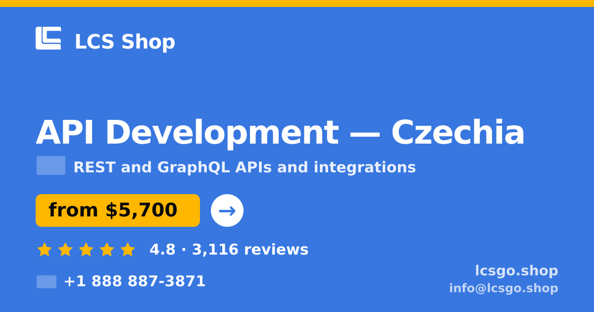 API Development in Czechia — from $5,700, rated 4.8/5 by 3116 clients. LCS Shop.