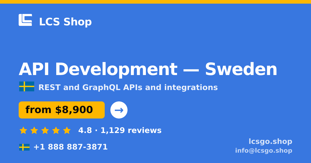 API Development in Gothenburg — from $8,100, rated 4.6/5 by 776 clients. LCS Shop.