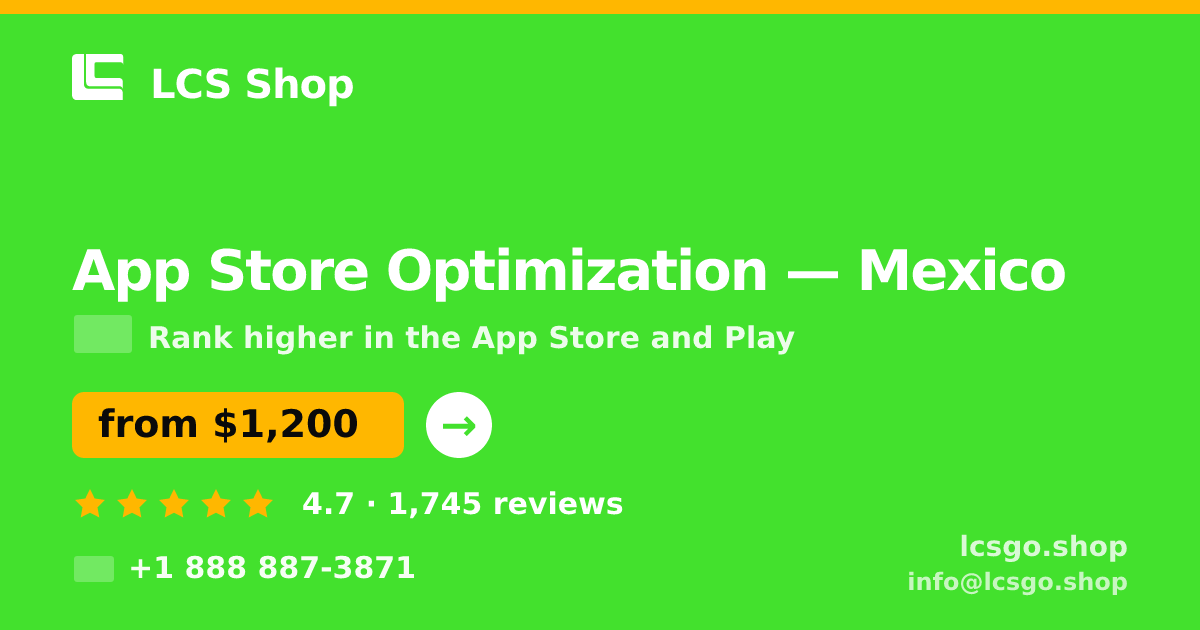 App Store Optimization in Guadalajara — from $1,000/mo, rated 4.7/5 by 609 clients. LCS Shop.