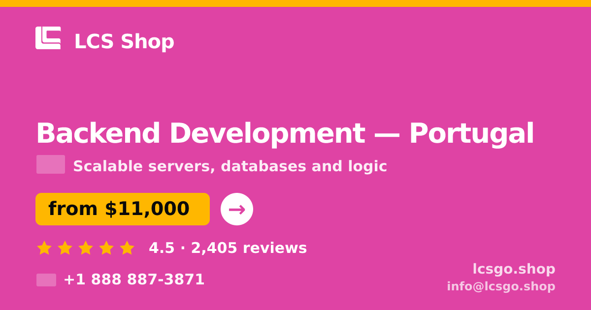 Backend Development in Porto — from $6,800, rated 4.7/5 by 1229 clients. LCS Shop.
