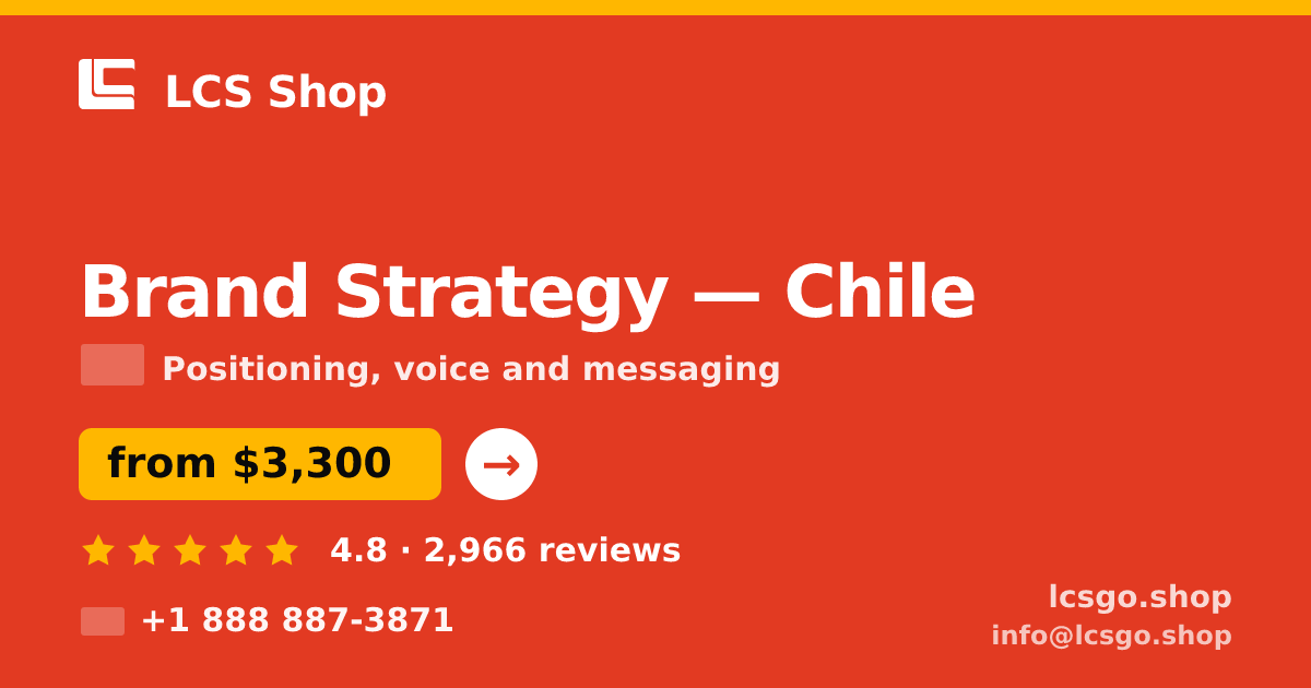 Brand Strategy in Chile — from $3,300, rated 4.8/5 by 2966 clients. LCS Shop.