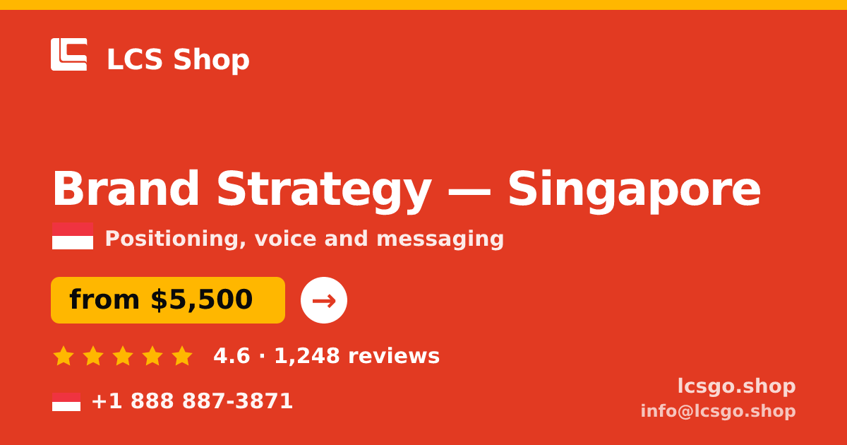 Brand Strategy in Singapore — from $5,500, rated 4.6/5 by 1248 clients. LCS Shop.
