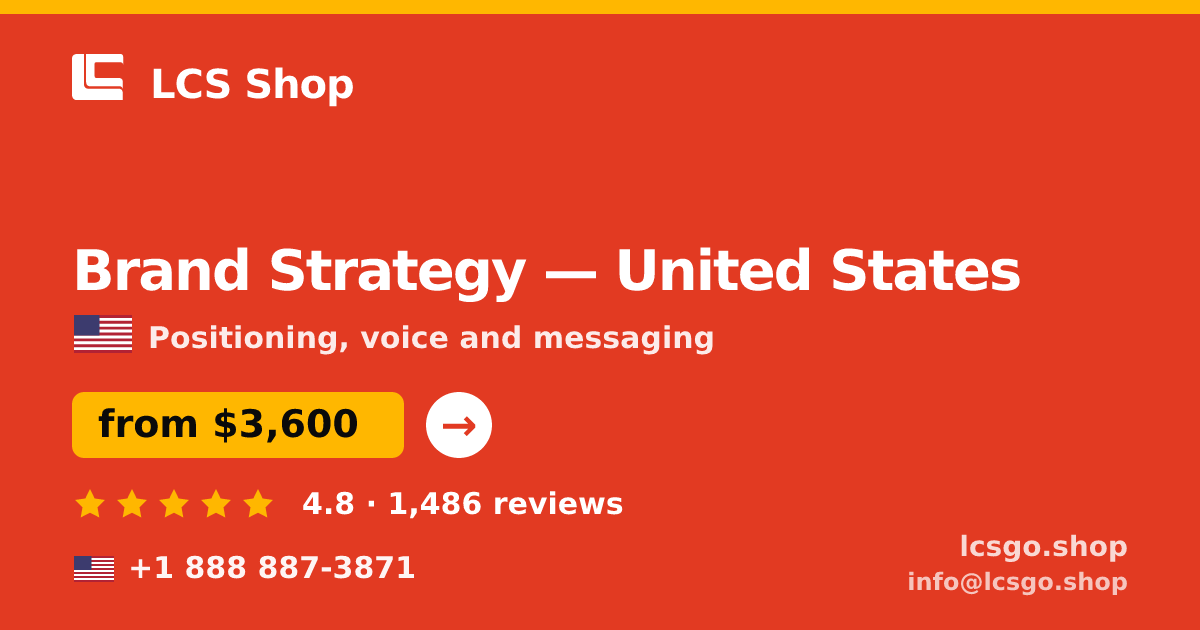 Brand Strategy in United States — from $3,600, rated 4.8/5 by 1486 clients. LCS Shop.