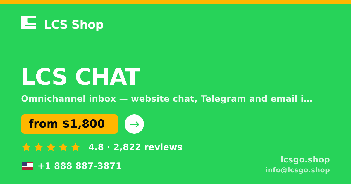 LCS CHAT in the USA — from $1,800/mo, rated 4.8/5 by 2822 clients. LCS Shop.