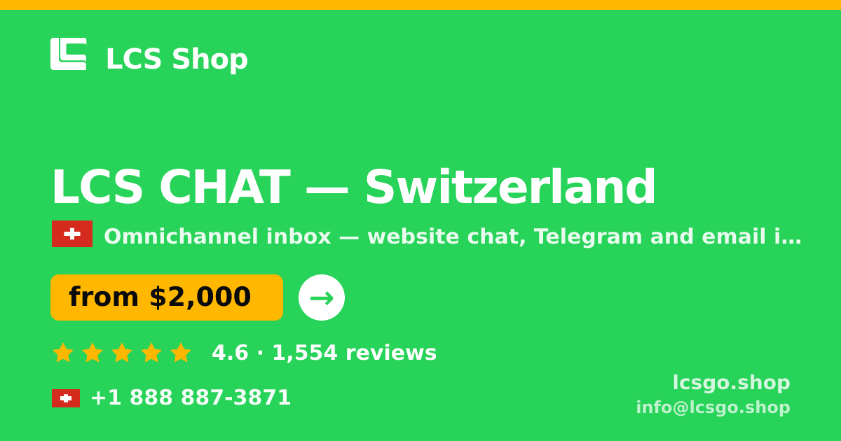 LCS CHAT in Basel — from $2,500/mo, rated 4.6/5 by 1711 clients. LCS Shop.