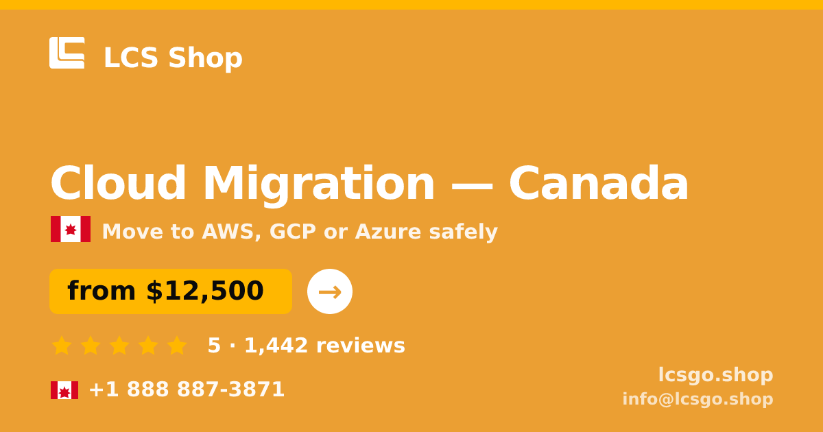 Cloud Migration in Montreal — from $11,500, rated 4.5/5 by 2271 clients. LCS Shop.