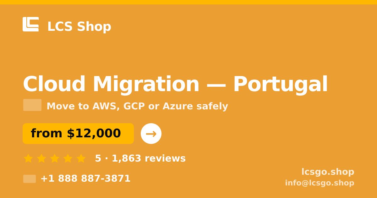 Cloud Migration in Porto — from $12,500, rated 4.7/5 by 2578 clients. LCS Shop.