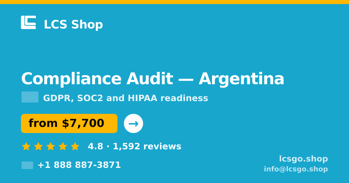 Compliance Audit in Argentina — from $7,700, rated 4.8/5 by 1592 clients. LCS Shop.