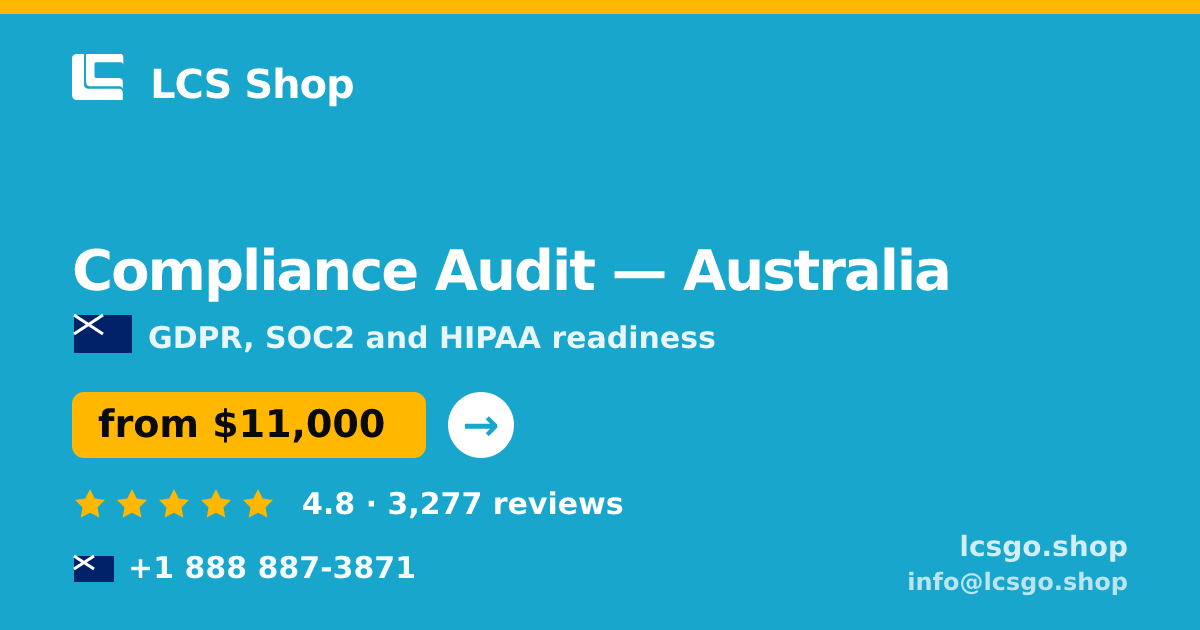 Compliance Audit in Australia — from $11,000, rated 4.8/5 by 3277 clients. LCS Shop.