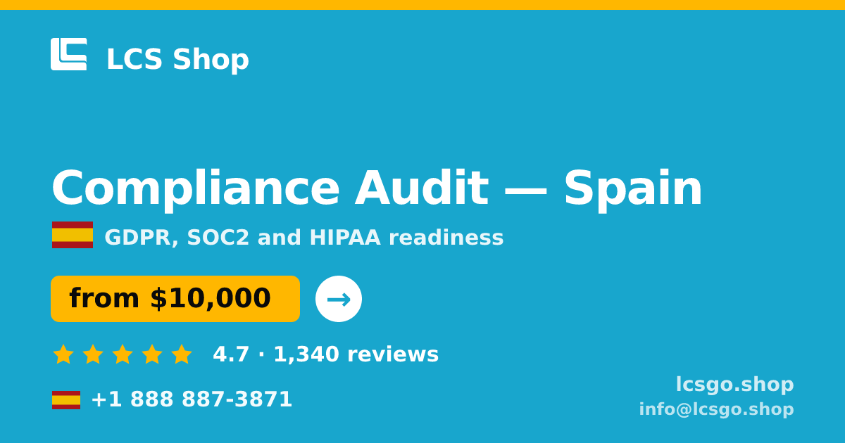 Compliance Audit in Madrid — from $9,200, rated 4.7/5 by 1735 clients. LCS Shop.