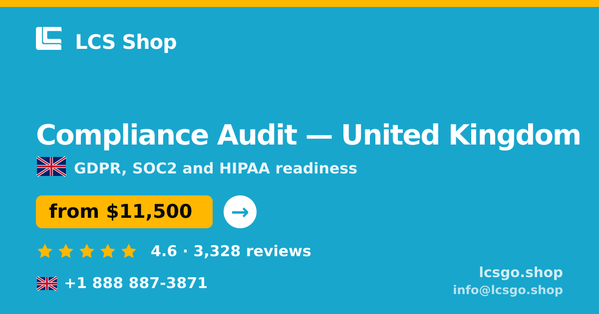 Compliance Audit in Manchester — from $10,500, rated 4.6/5 by 1002 clients. LCS Shop.