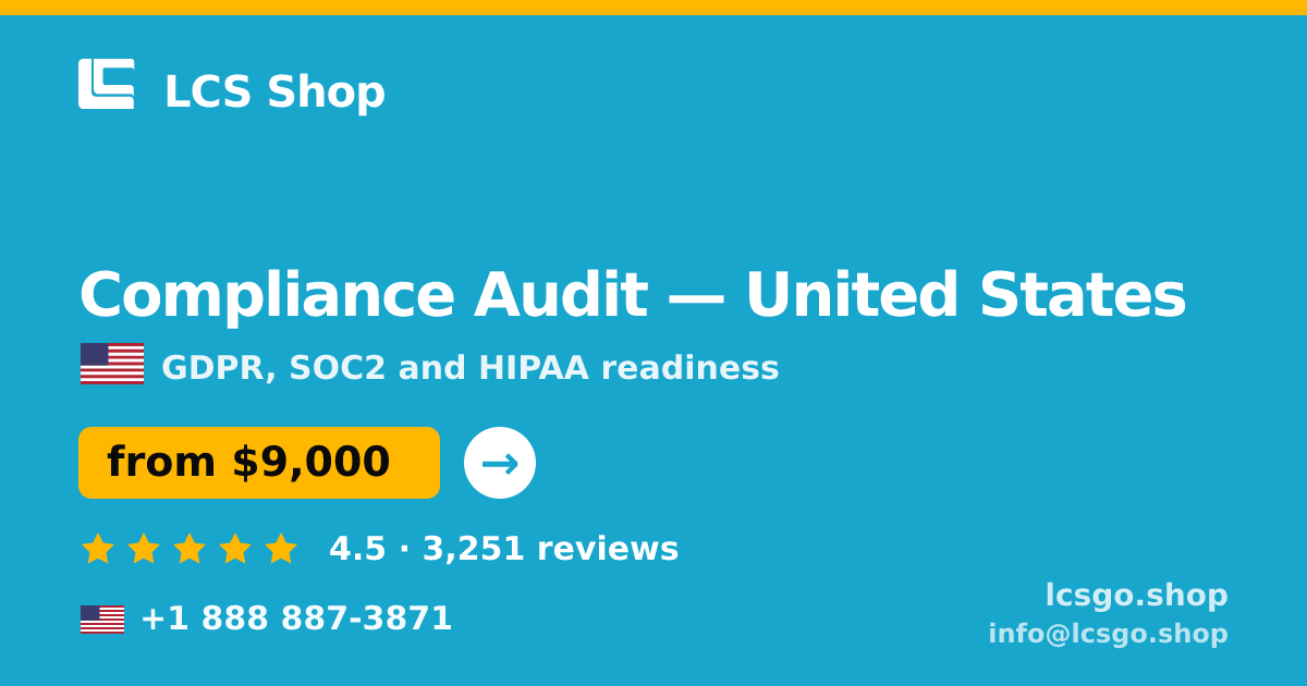 Compliance Audit in United States — from $9,000, rated 4.5/5 by 3251 clients. LCS Shop.