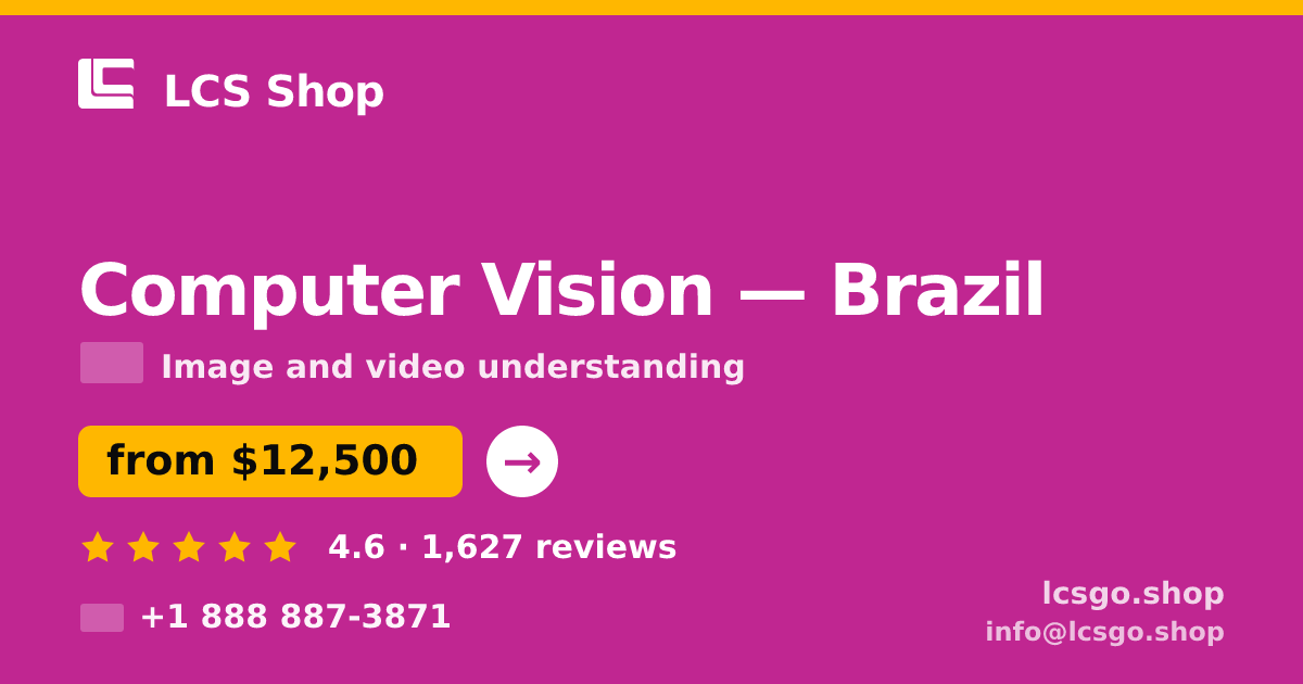 Computer Vision in Brazil — from $12,500, rated 4.6/5 by 1627 clients. LCS Shop.