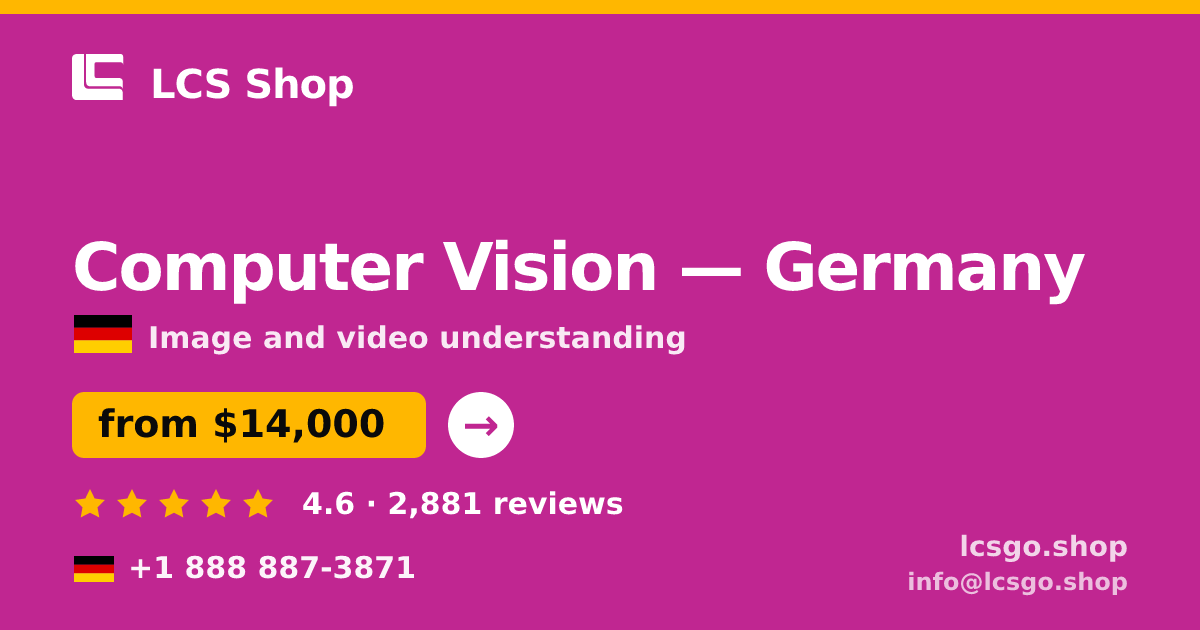 Computer Vision in Germany — from $14,000, rated 4.6/5 by 2881 clients. LCS Shop.