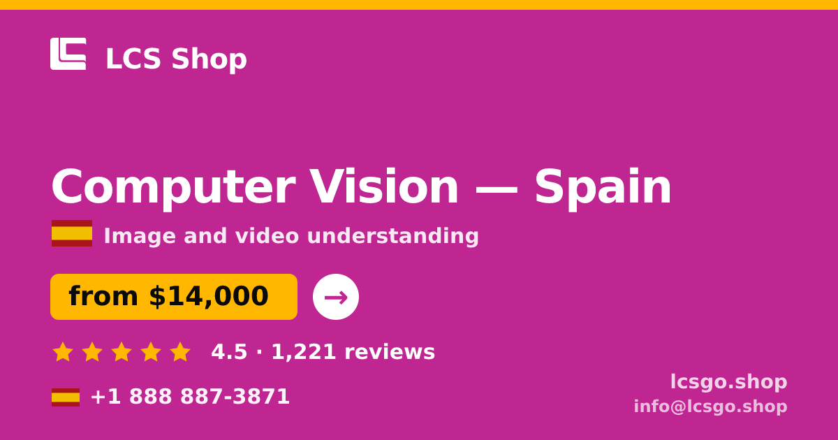 Computer Vision in Spain — from $14,000, rated 4.5/5 by 1221 clients. LCS Shop.