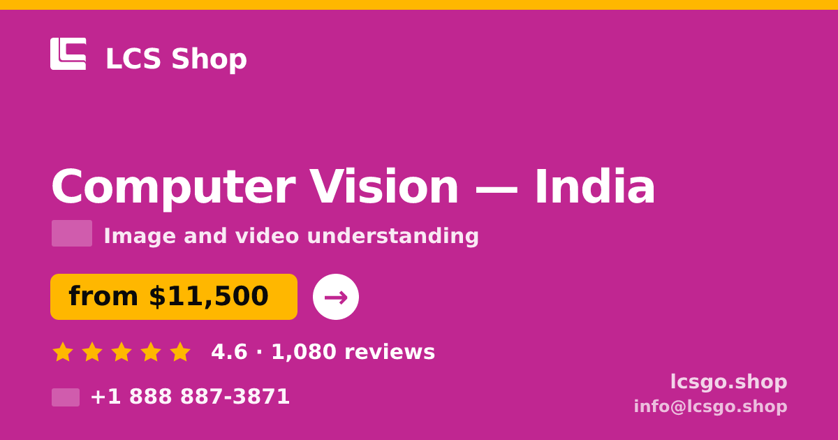 Computer Vision in Chennai — from $6,200, rated 4.8/5 by 2107 clients. LCS Shop.