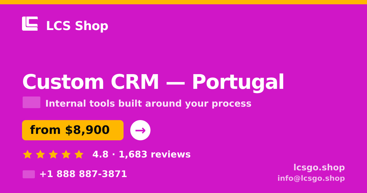 Custom CRM in Porto — from $9,600, rated 4.9/5 by 2199 clients. LCS Shop.