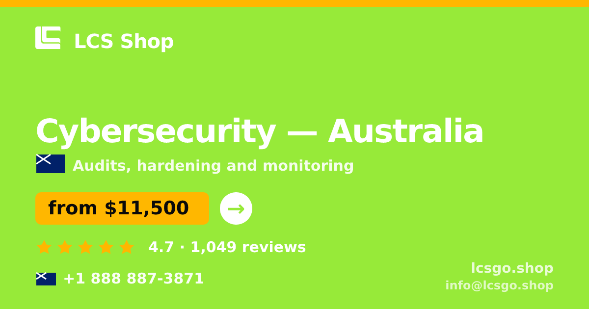 Cybersecurity in Melbourne — from $15,000, rated 4.6/5 by 1970 clients. LCS Shop.