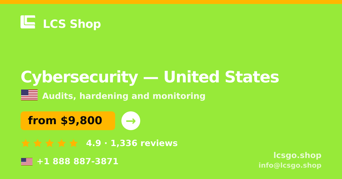Cybersecurity in San Francisco — from $12,500, rated 4.9/5 by 3014 clients. LCS Shop.