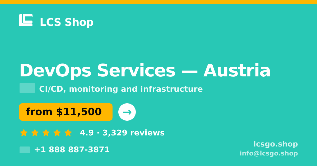 DevOps Services in Graz — from $9,500/mo, rated 4.7/5 by 413 clients. LCS Shop.
