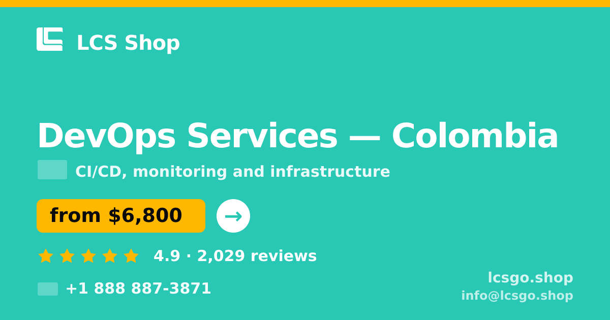 DevOps Services in Colombia — from $6,800/mo, rated 4.9/5 by 2029 clients. LCS Shop.