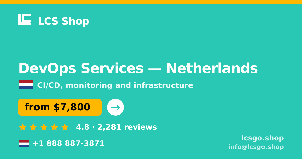 DevOps Services in Amsterdam — from $9,200/mo, rated 4.7/5 by 1748 clients. LCS Shop.