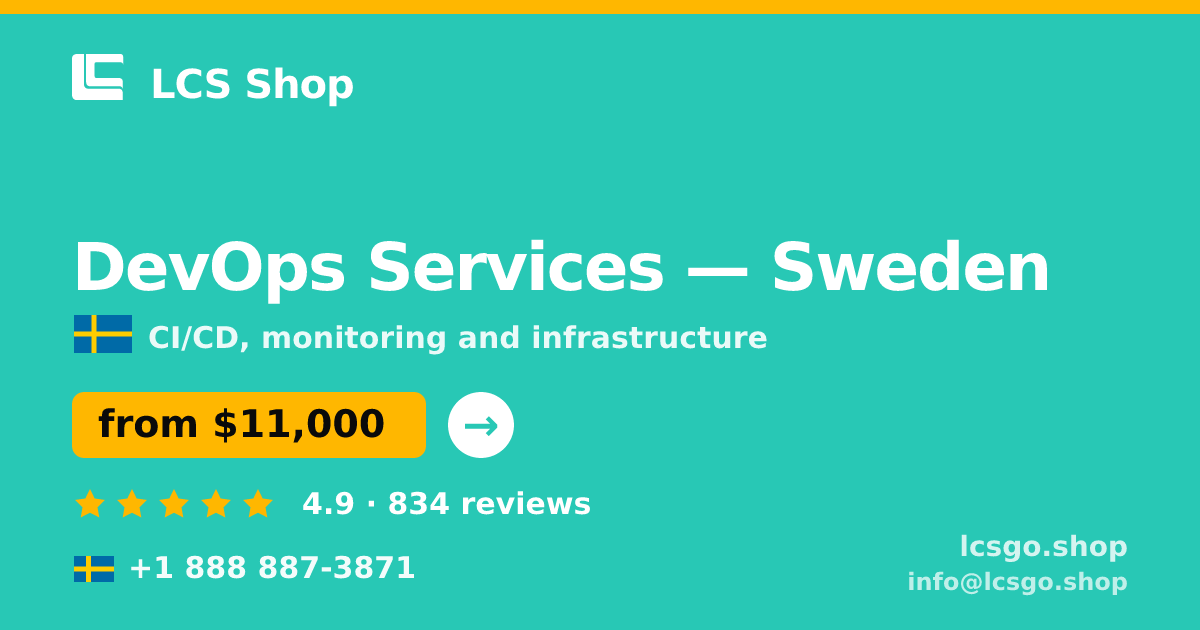 DevOps Services in Stockholm — from $12,500/mo, rated 4.8/5 by 1144 clients. LCS Shop.