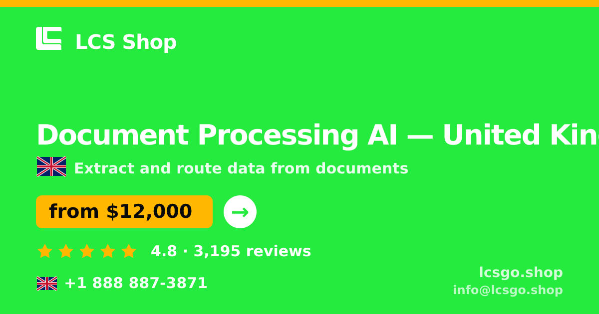 Document Processing AI in Liverpool — from $11,500, rated 4.6/5 by 2676 clients. LCS Shop.