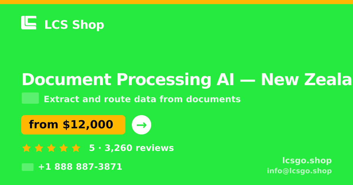 Document Processing AI in Christchurch — from $10,500, rated 4.6/5 by 2233 clients. LCS Shop.