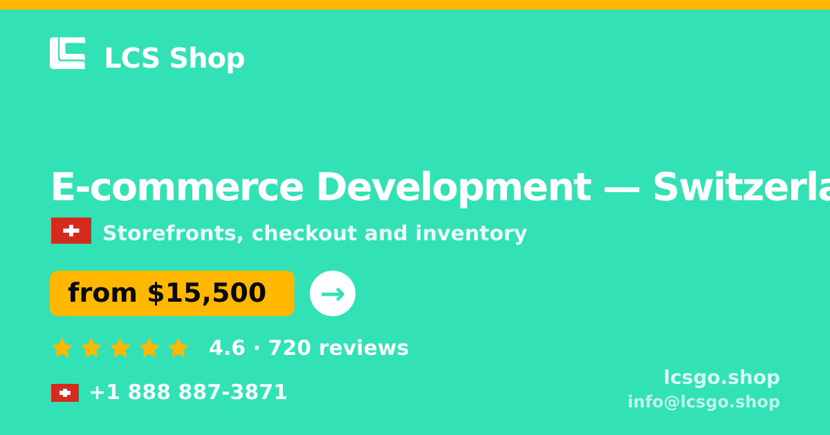 E-commerce Development in Basel — from $20,000, rated 4.8/5 by 3336 clients. LCS Shop.