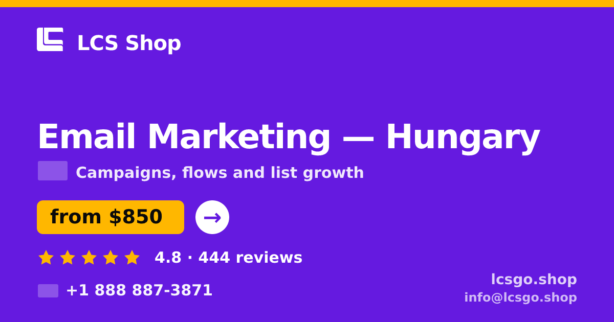 Email Marketing in Budapest — from $600/mo, rated 5/5 by 3160 clients. LCS Shop.