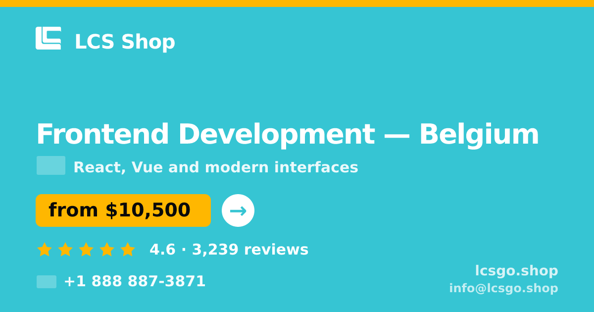 Frontend Development in Antwerp — from $10,500, rated 4.8/5 by 784 clients. LCS Shop.