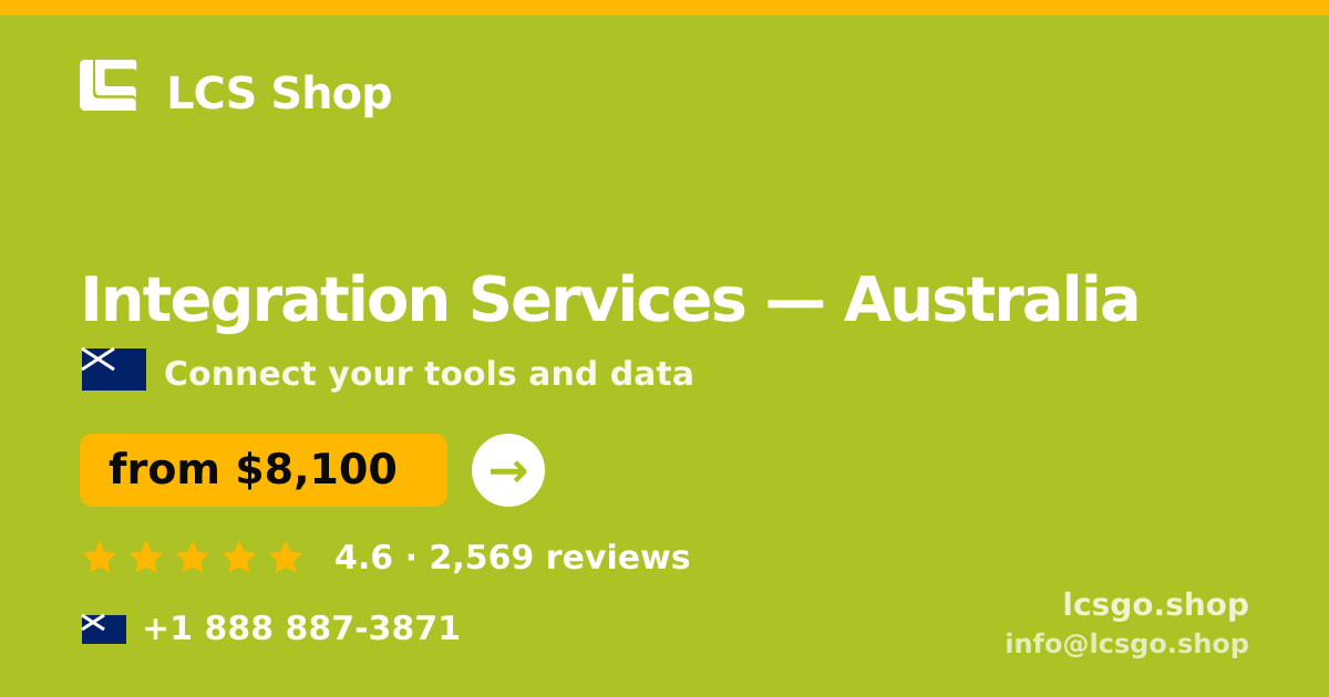 Integration Services in Melbourne — from $8,600, rated 4.9/5 by 3141 clients. LCS Shop.