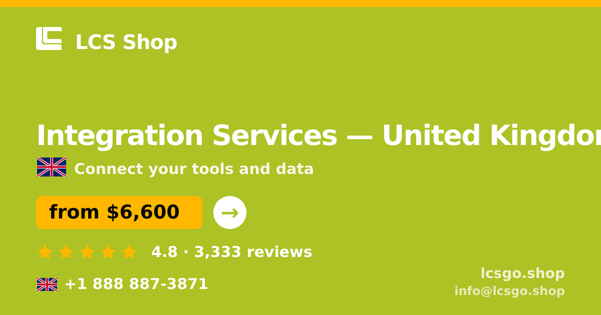 Integration Services in Manchester — from $6,400, rated 4.9/5 by 3161 clients. LCS Shop.
