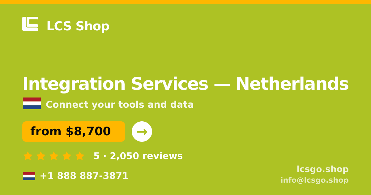 Integration Services in Amsterdam — from $9,100, rated 4.9/5 by 2283 clients. LCS Shop.