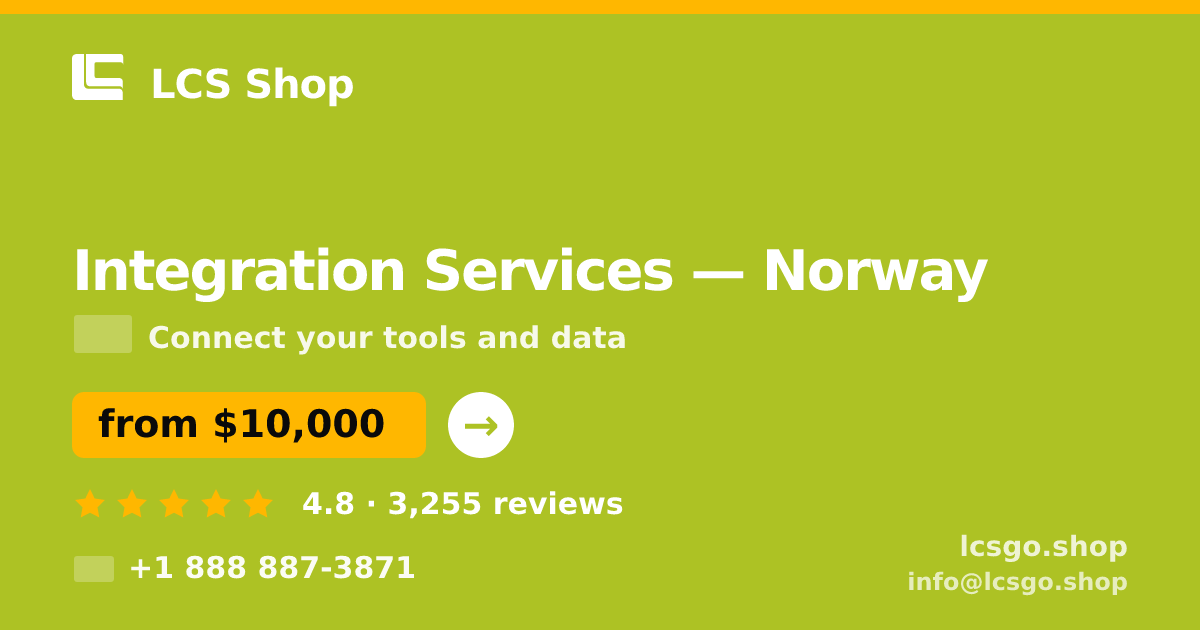 Integration Services in Norway — from $10,000, rated 4.8/5 by 3255 clients. LCS Shop.