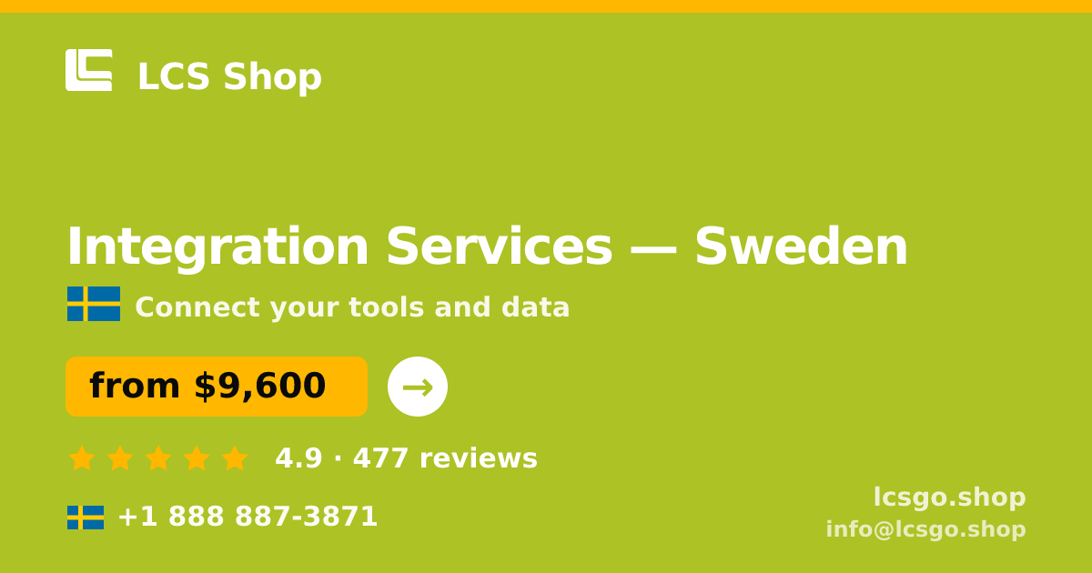 Integration Services in Malmö — from $8,200, rated 4.8/5 by 1299 clients. LCS Shop.