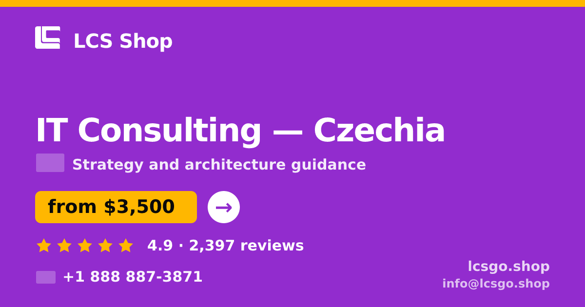 IT Consulting in Czechia — from $3,500, rated 4.9/5 by 2397 clients. LCS Shop.