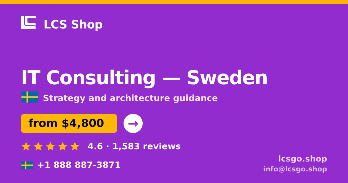 IT Consulting in Stockholm — from $5,300, rated 5/5 by 557 clients. LCS Shop.
